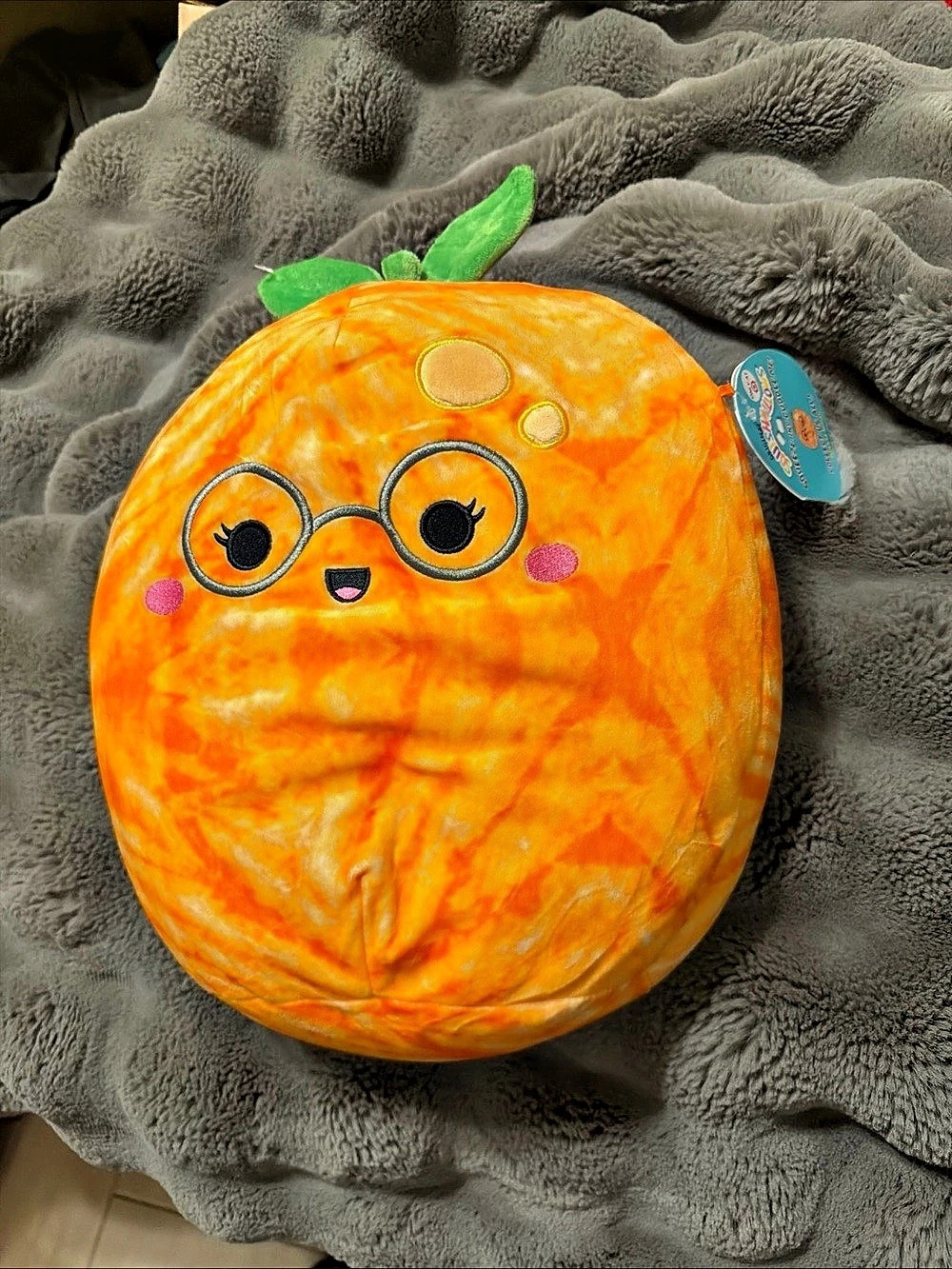 Squishmallows orange Plush Pillow new judy Halloween medium